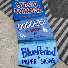 Load image into Gallery viewer, Blue Paper Sign